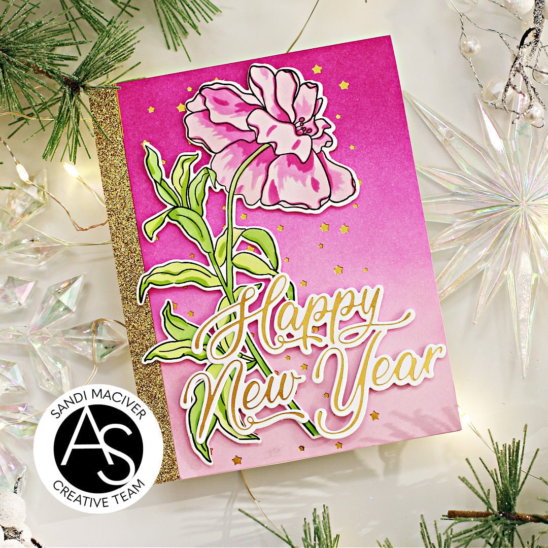 Alex Syberia Designs Happy New Year Hot Foil Plate - CraftSource Market: Craft Supplies & Kits Foiling and Letterpress