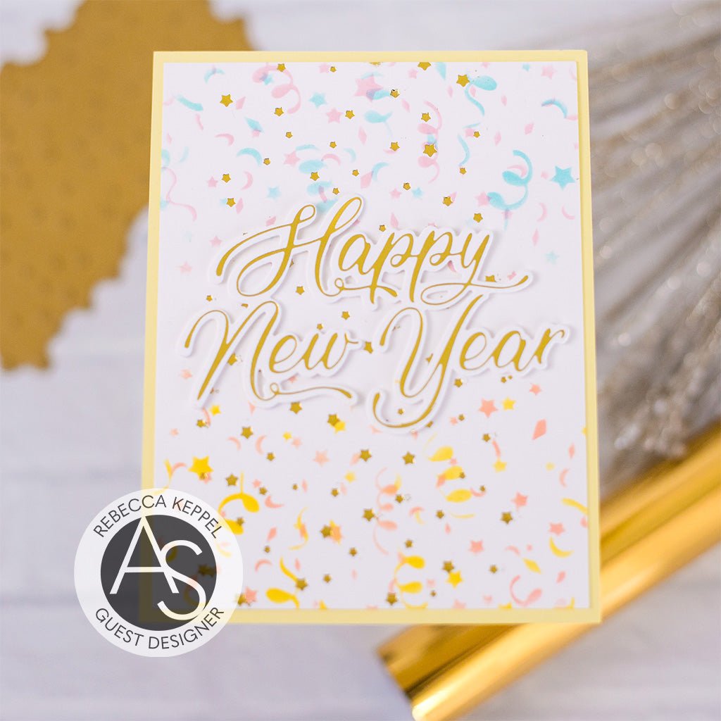 Alex Syberia Designs Happy New Year Hot Foil Plate - CraftSource Market: Craft Supplies & Kits Foiling and Letterpress