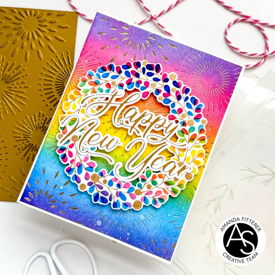 Alex Syberia Designs Happy New Year Hot Foil Plate - CraftSource Market: Craft Supplies & Kits Foiling and Letterpress
