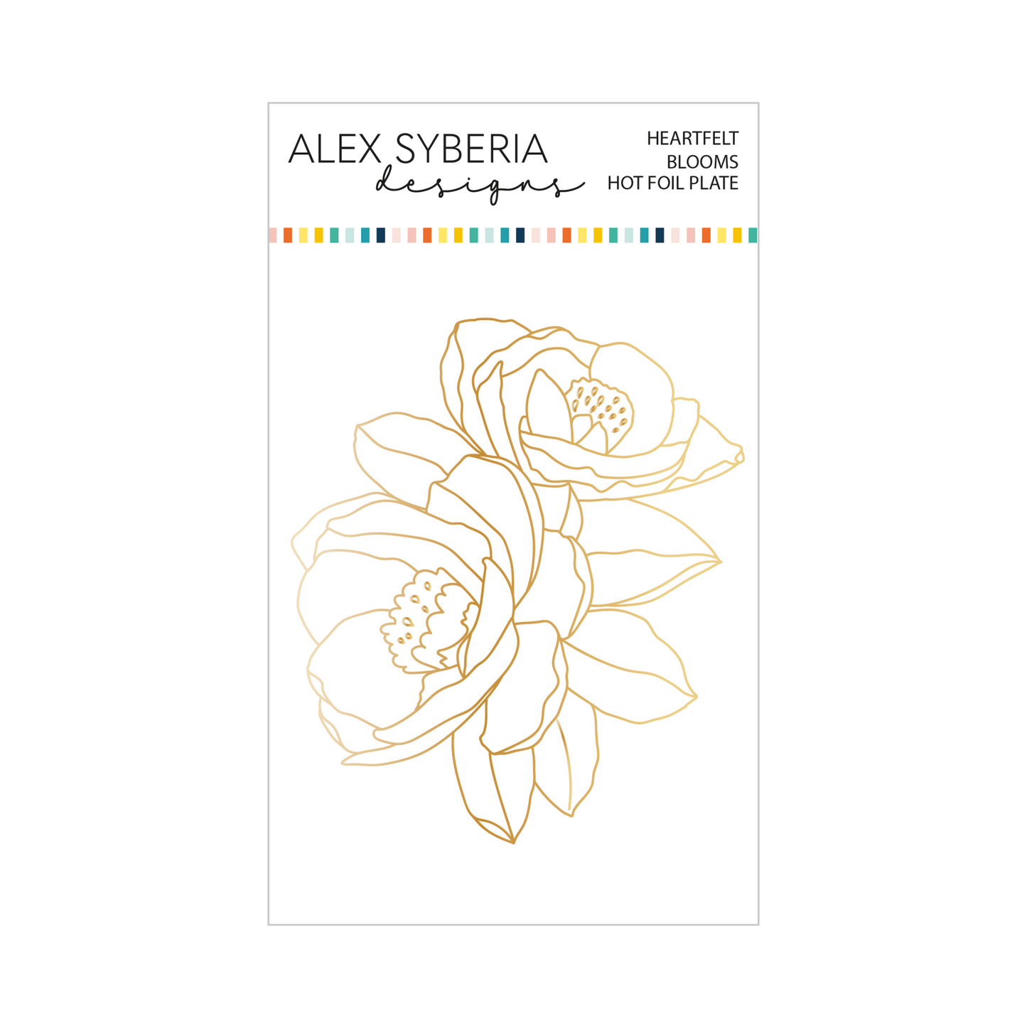 Alex Syberia Designs Heartfelt Blooms Hot Foil Plate - CraftSource Market: Craft Supplies & Kits Foiling and Letterpress