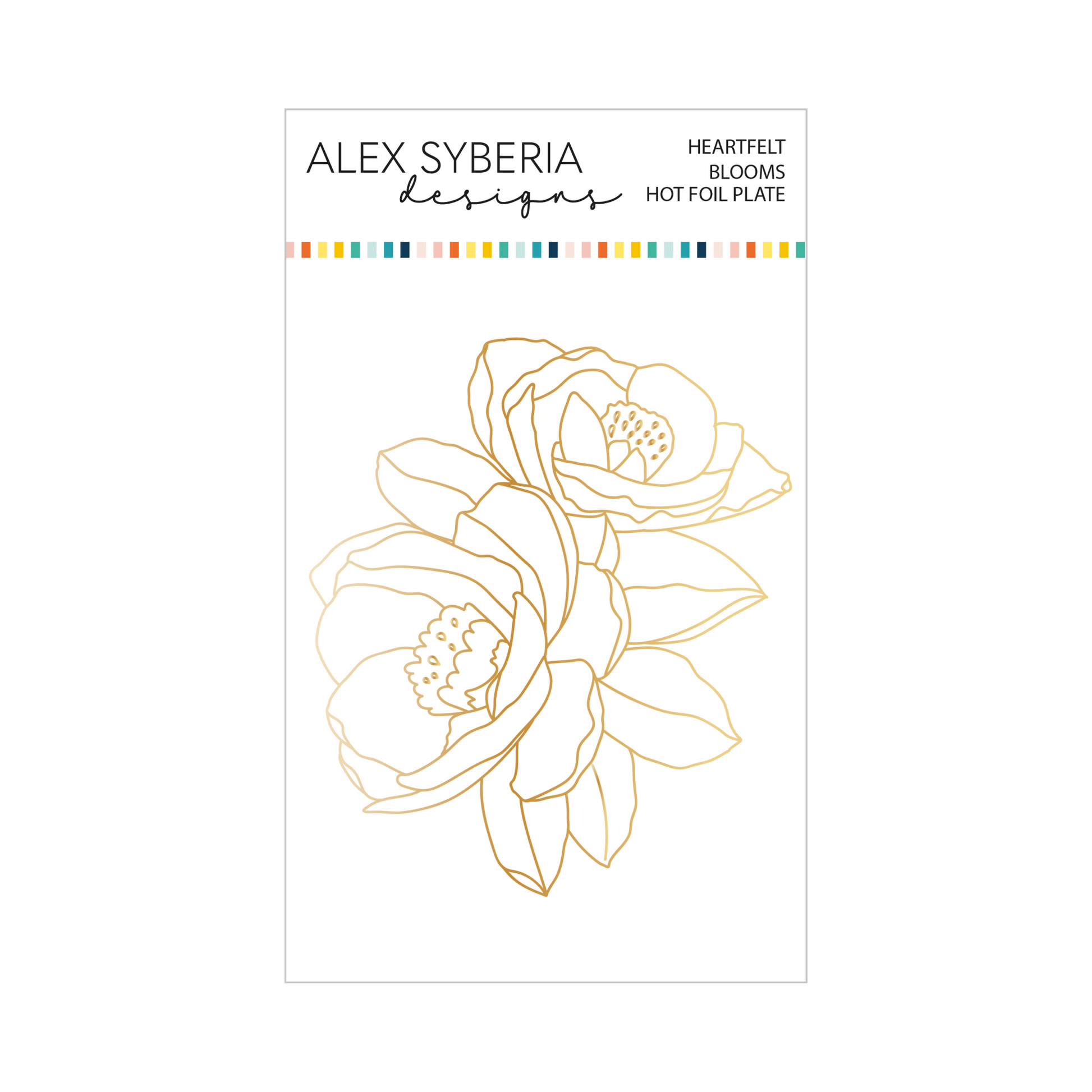 Alex Syberia Designs Heartfelt Blooms Hot Foil Plate - CraftSource Market: Craft Supplies & Kits Foiling and Letterpress