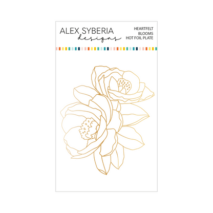 Alex Syberia Designs Heartfelt Blooms Hot Foil Plate - CraftSource Market: Craft Supplies & Kits Foiling and Letterpress