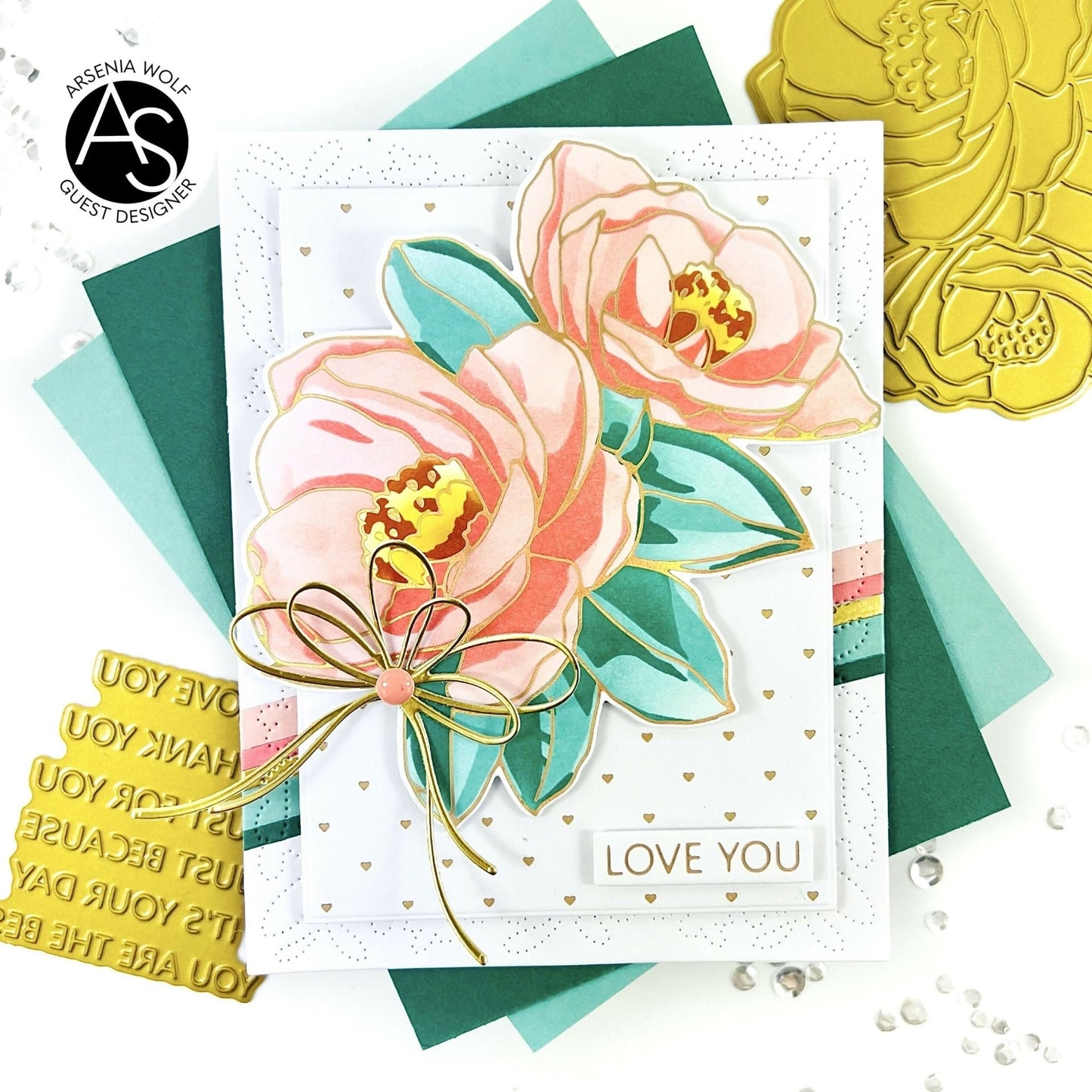 Alex Syberia Designs Heartfelt Blooms Hot Foil Plate - CraftSource Market: Craft Supplies & Kits Foiling and Letterpress