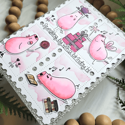 Alex Syberia Designs Hog Happy Day Die Set - CraftSource Market: Craft Supplies & Kits Papercraft > Dies > Metal Cutting Dies