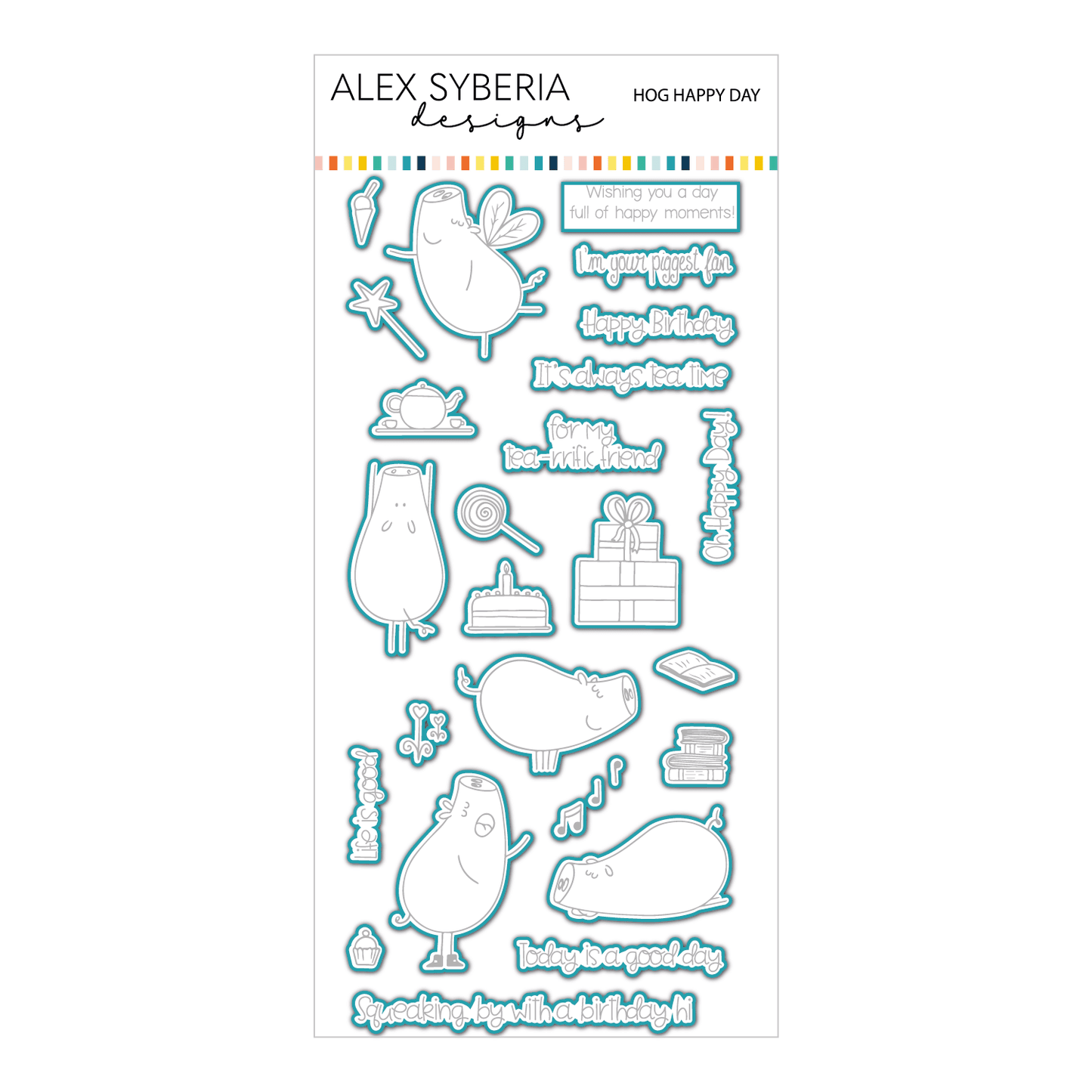 Alex Syberia Designs Hog Happy Day Die Set - CraftSource Market: Craft Supplies & Kits Papercraft > Dies > Metal Cutting Dies