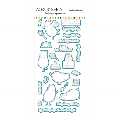 Alex Syberia Designs Hog Happy Day Die Set - CraftSource Market: Craft Supplies & Kits Papercraft > Dies > Metal Cutting Dies