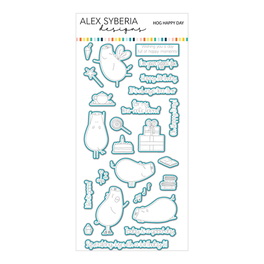 Alex Syberia Designs Hog Happy Day Die Set - CraftSource Market: Craft Supplies & Kits Papercraft > Dies > Metal Cutting Dies