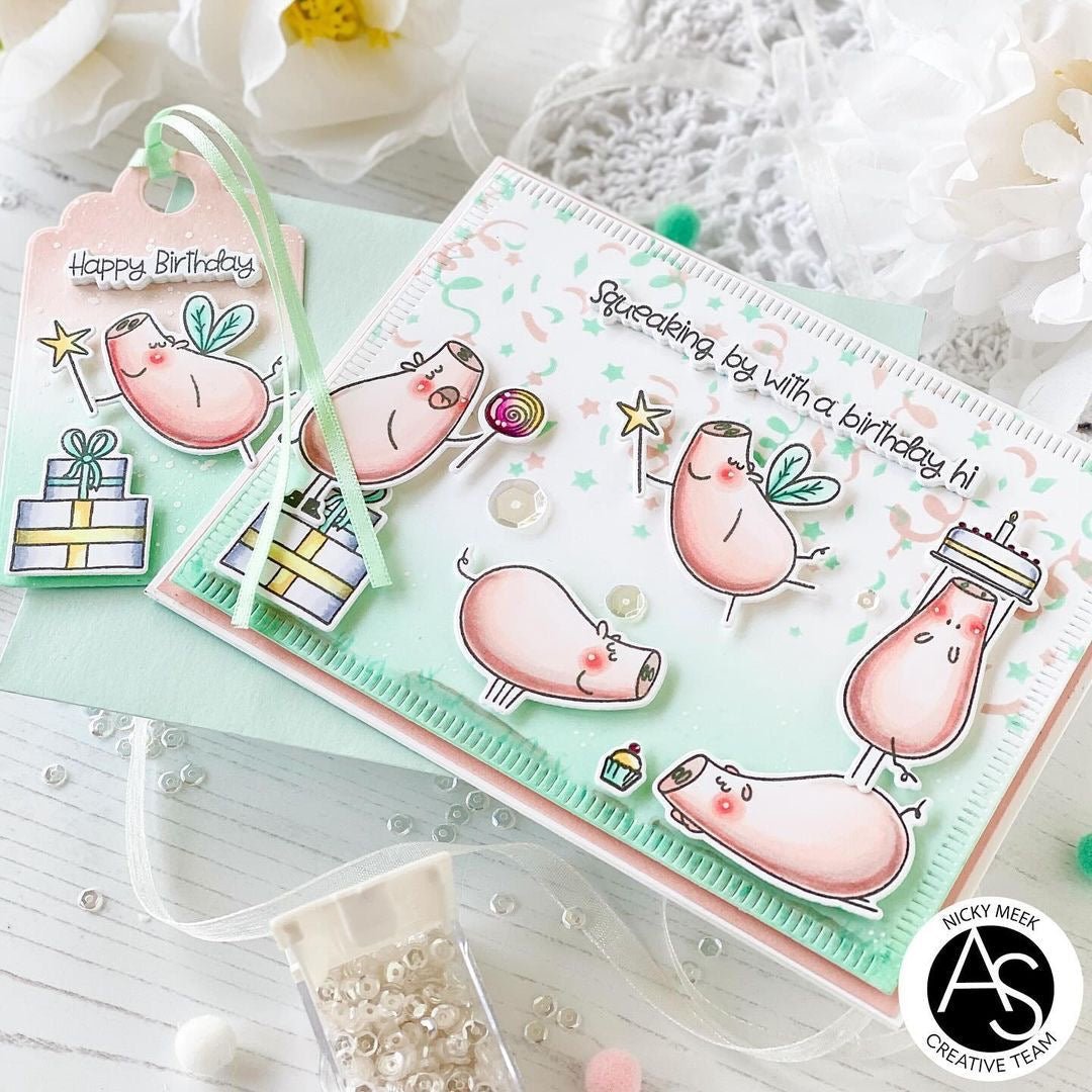 Alex Syberia Designs Hog Happy Day Die Set - CraftSource Market: Craft Supplies & Kits Papercraft > Dies > Metal Cutting Dies