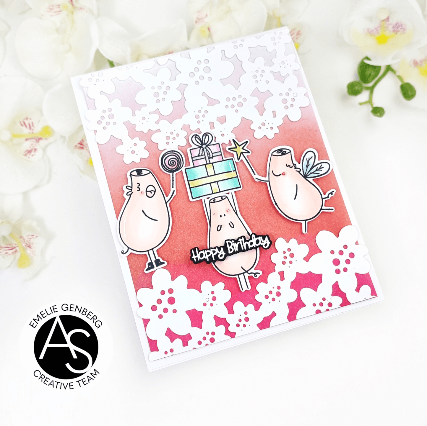 Alex Syberia Designs Hog Happy Day Stamp Set - CraftSource Market: Craft Supplies & Kits Papercraft > Stamps > Photopolymer Stamps