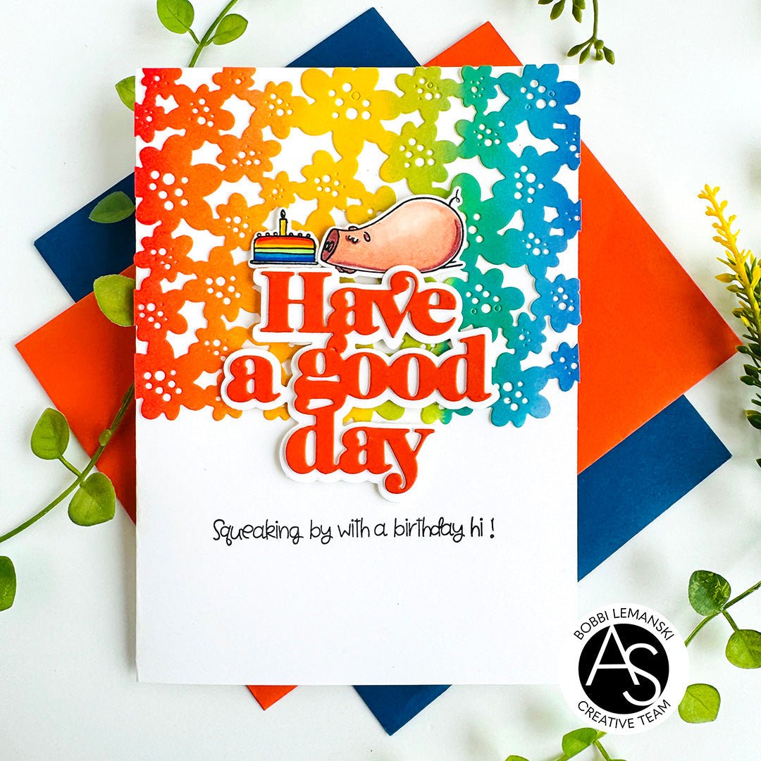 Alex Syberia Designs Hog Happy Day Stamp Set - CraftSource Market: Craft Supplies & Kits Papercraft > Stamps > Photopolymer Stamps