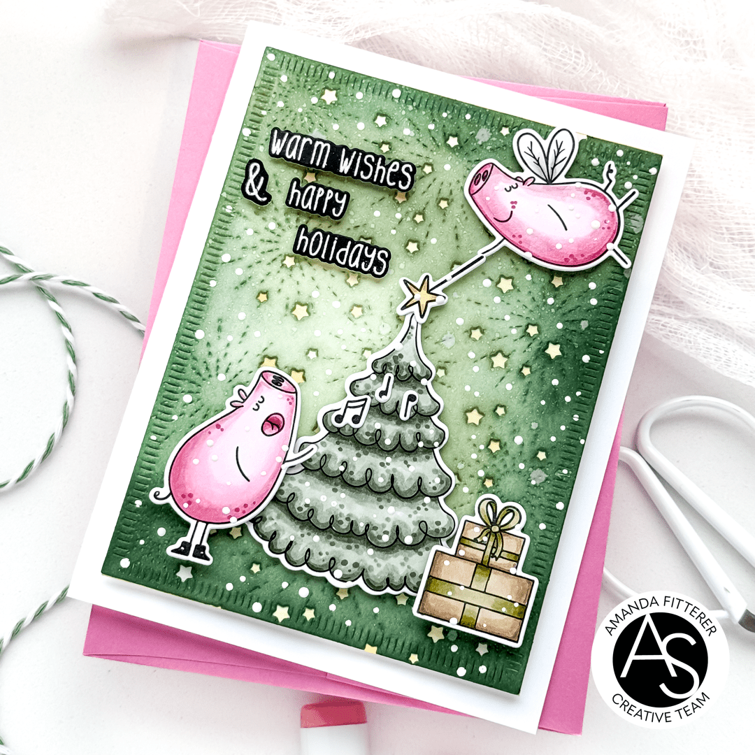 Alex Syberia Designs Hog Happy Day Stamp Set - CraftSource Market: Craft Supplies & Kits Papercraft > Stamps > Photopolymer Stamps