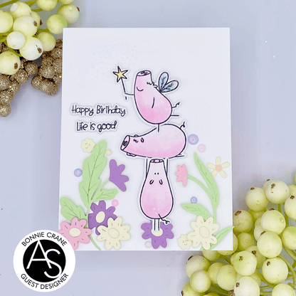 Alex Syberia Designs Hog Happy Day Stamp Set - CraftSource Market: Craft Supplies & Kits Papercraft > Stamps > Photopolymer Stamps