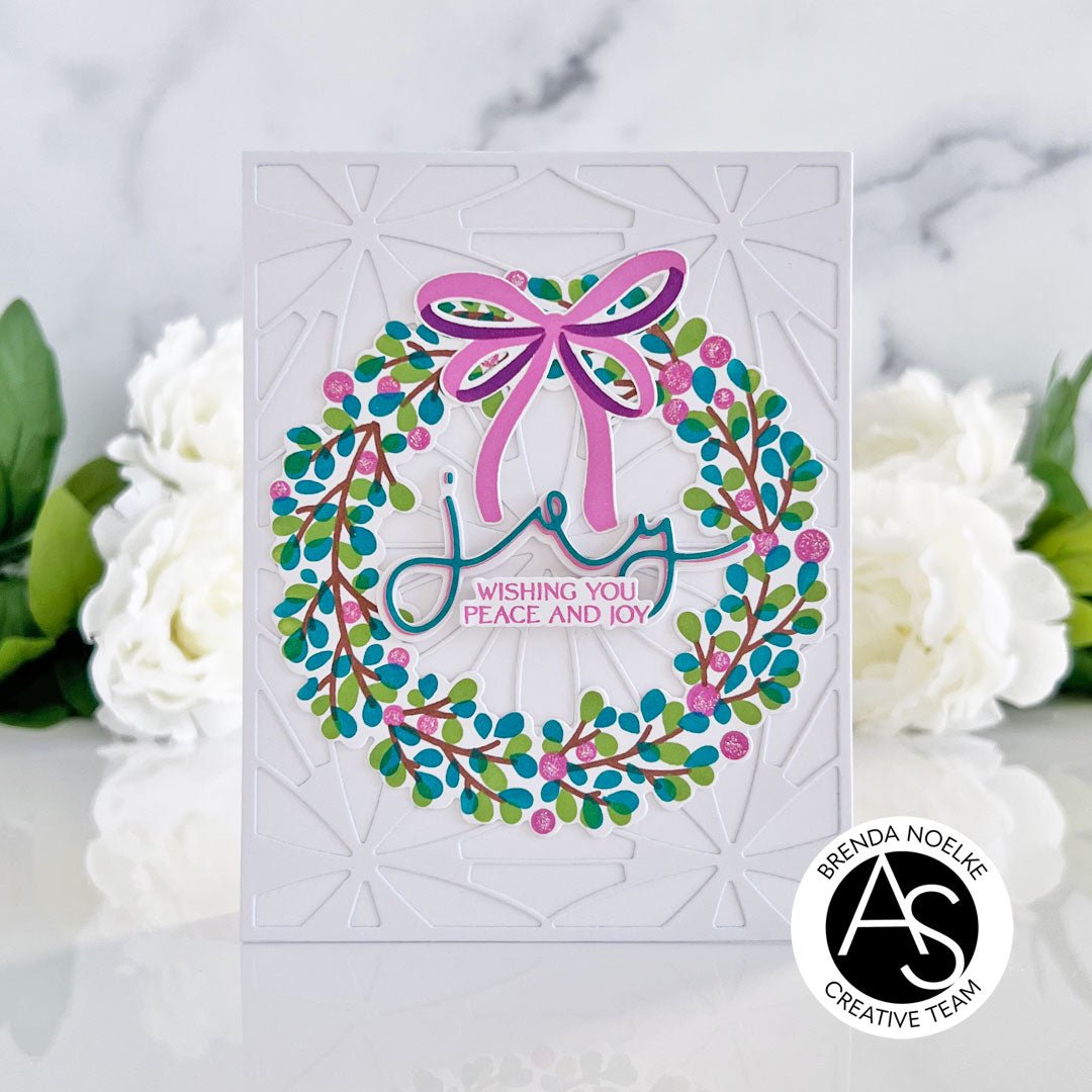 Alex Syberia Designs Holiday Wreath & Branch Stencil & Die Set - CraftSource Market: Craft Supplies & Kits Papercraft > Stencils