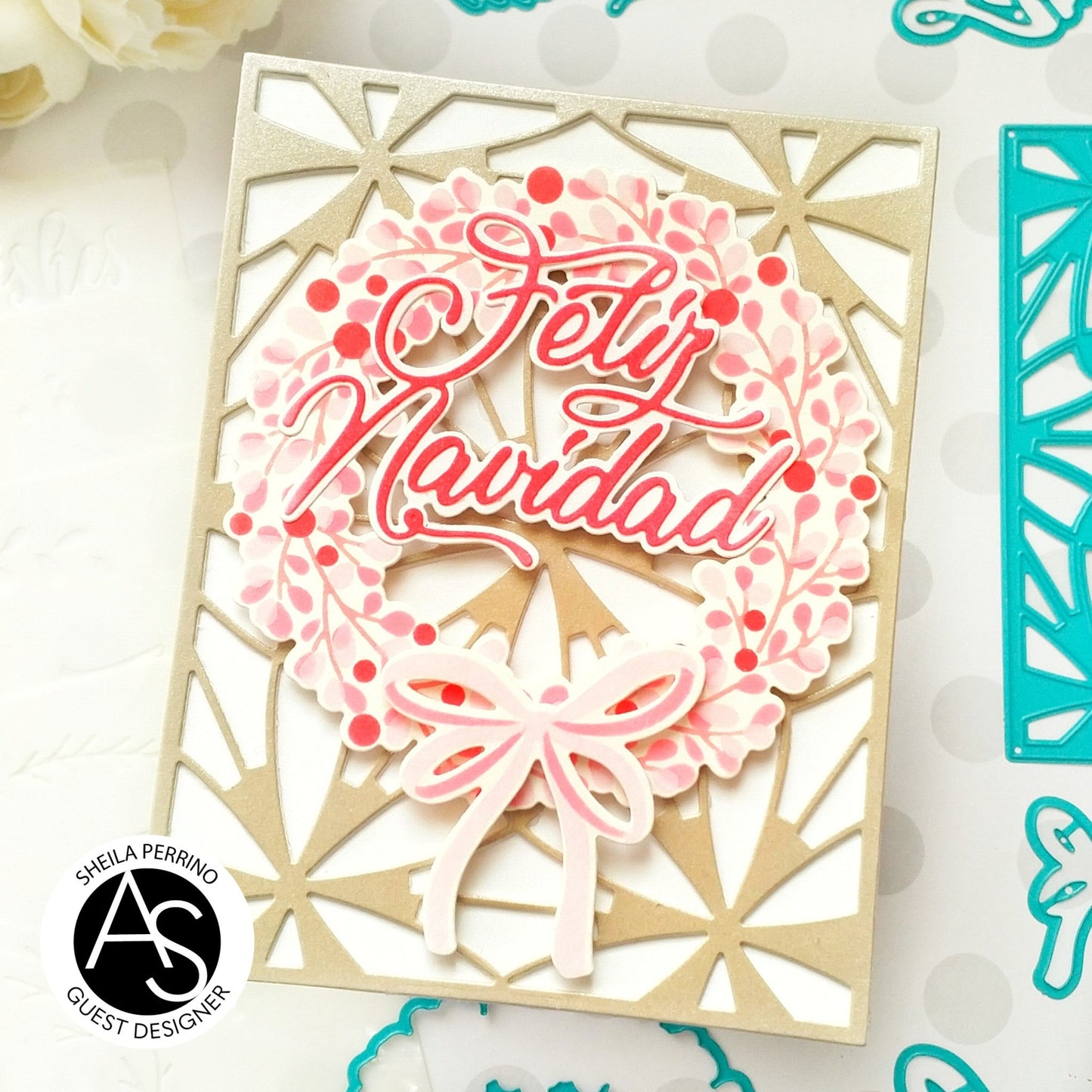 Alex Syberia Designs Holiday Wreath & Branch Stencil & Die Set - CraftSource Market: Craft Supplies & Kits Papercraft > Stencils