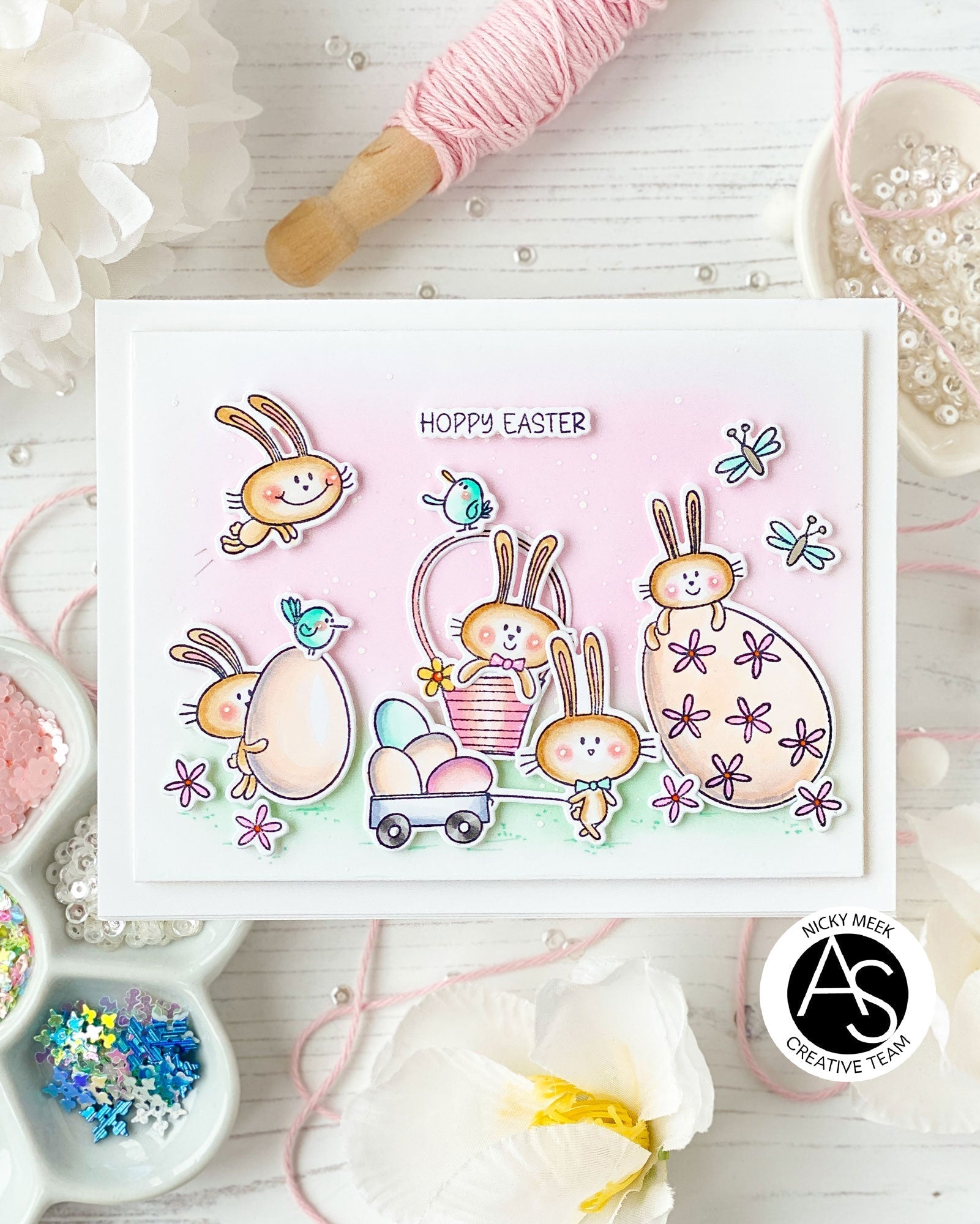 Alex Syberia Designs Hoppy Easter Stamp Set - CraftSource Market: Craft Supplies & Kits Papercraft > Stamps > Photopolymer Stamps