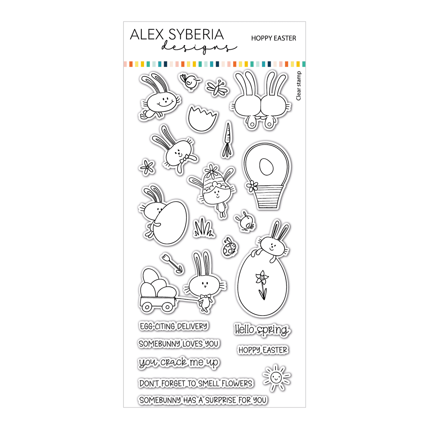 Alex Syberia Designs Hoppy Easter Stamp Set - CraftSource Market: Craft Supplies & Kits Papercraft > Stamps > Photopolymer Stamps