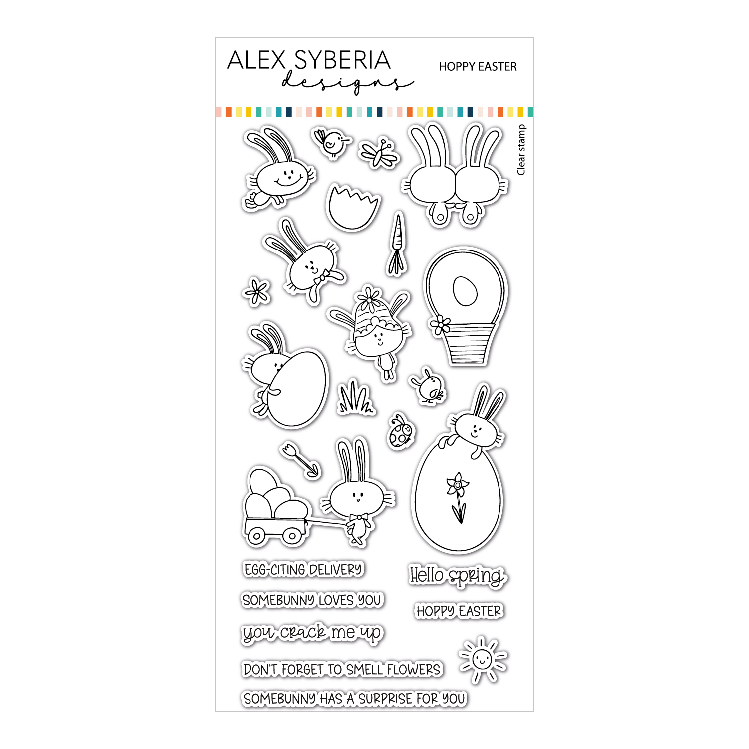 Alex Syberia Designs Hoppy Easter Stamp Set - CraftSource Market: Craft Supplies & Kits Papercraft > Stamps > Photopolymer Stamps