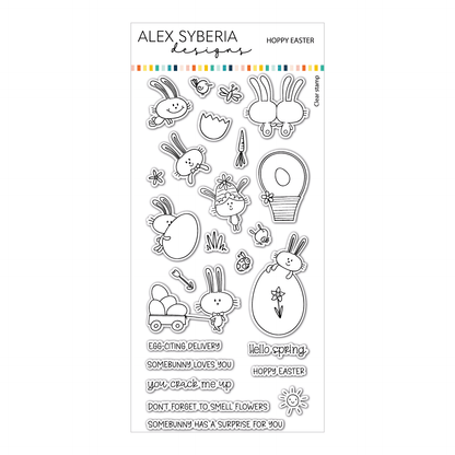 Alex Syberia Designs Hoppy Easter Stamp Set - CraftSource Market: Craft Supplies & Kits Papercraft > Stamps > Photopolymer Stamps