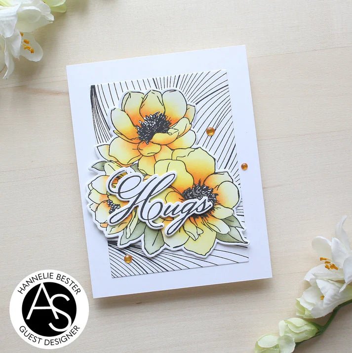Alex Syberia Designs Hugs in Bloom BetterPress Plate & Die Set - CraftSource Market: Craft Supplies & Kits Papercraft > Dies > Metal Cutting Dies