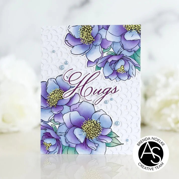 Alex Syberia Designs Hugs in Bloom BetterPress Plate & Die Set - CraftSource Market: Craft Supplies & Kits Papercraft > Dies > Metal Cutting Dies
