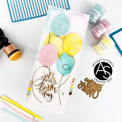Alex Syberia Designs It's your birthday Hot Foil Plate and Die Set - CraftSource Market: Craft Supplies & Kits Papercraft > Dies > Metal Cutting Dies