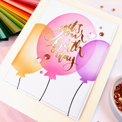 Alex Syberia Designs It's your birthday Hot Foil Plate and Die Set - CraftSource Market: Craft Supplies & Kits Papercraft > Dies > Metal Cutting Dies