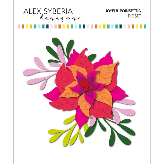 Alex Syberia Designs Joyful Poinsettia Die Set - CraftSource Market: Craft Supplies & Kits Papercraft > Dies > Metal Cutting Dies
