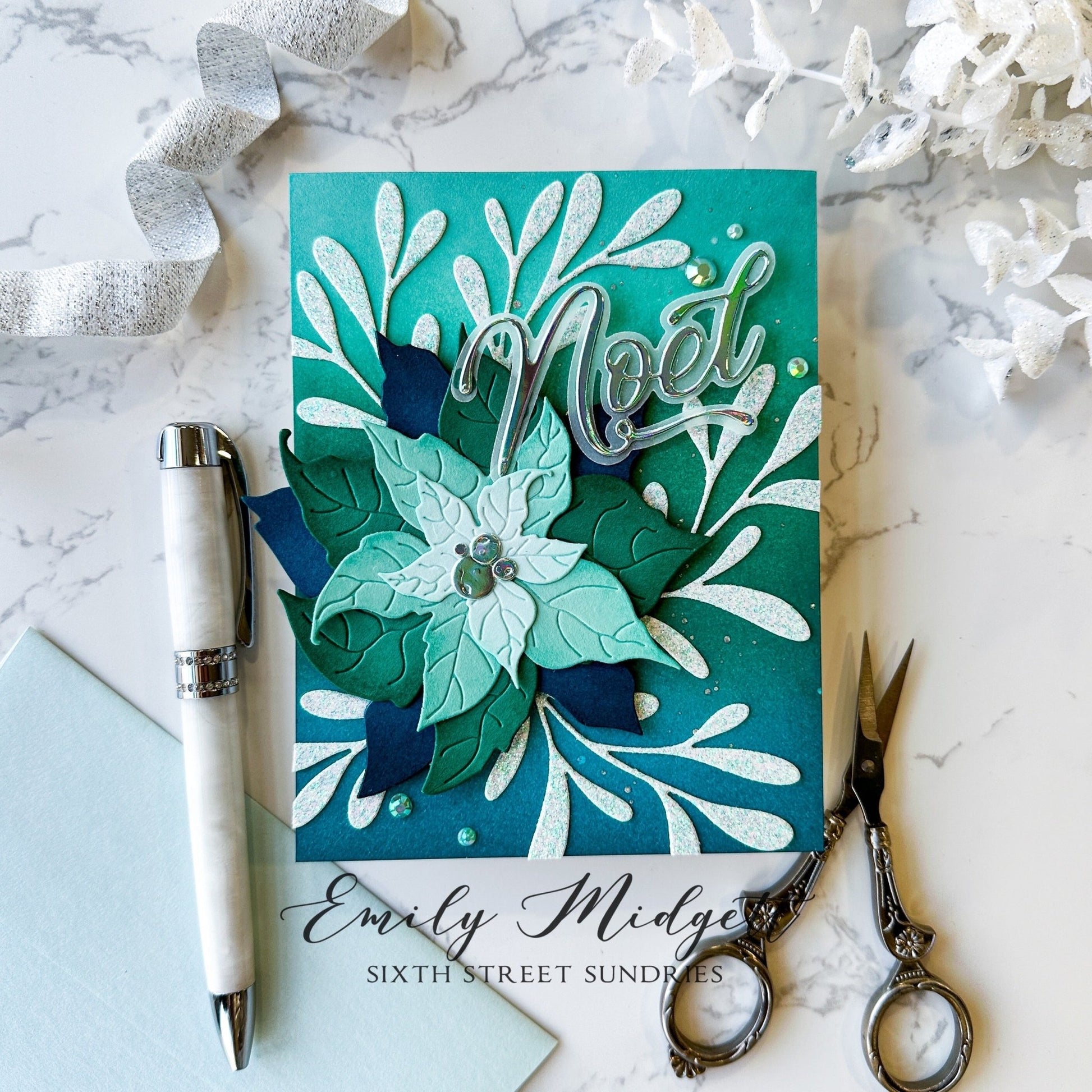 Alex Syberia Designs Joyful Poinsettia Die Set - CraftSource Market: Craft Supplies & Kits Papercraft > Dies > Metal Cutting Dies