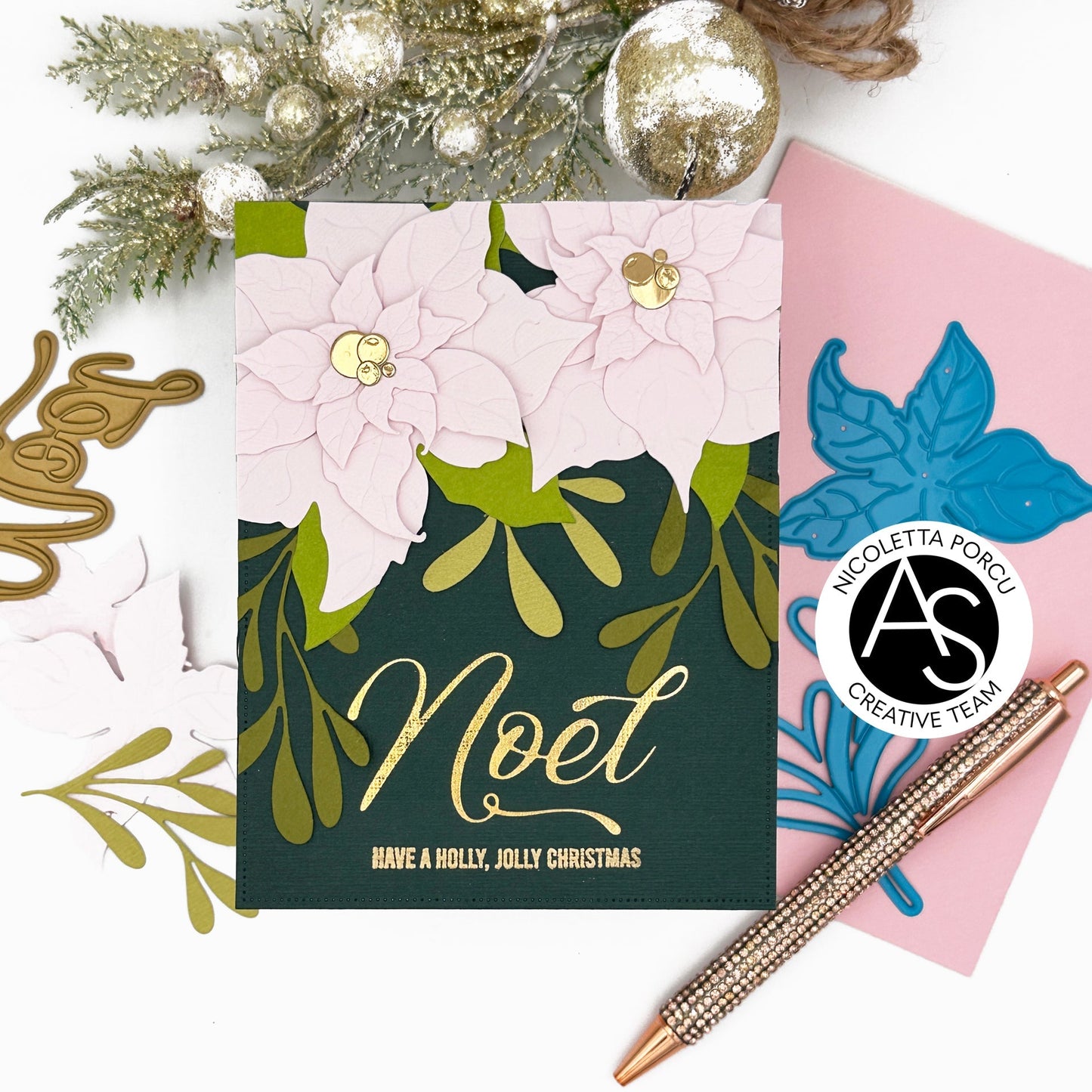 Alex Syberia Designs Joyful Poinsettia Die Set - CraftSource Market: Craft Supplies & Kits Papercraft > Dies > Metal Cutting Dies
