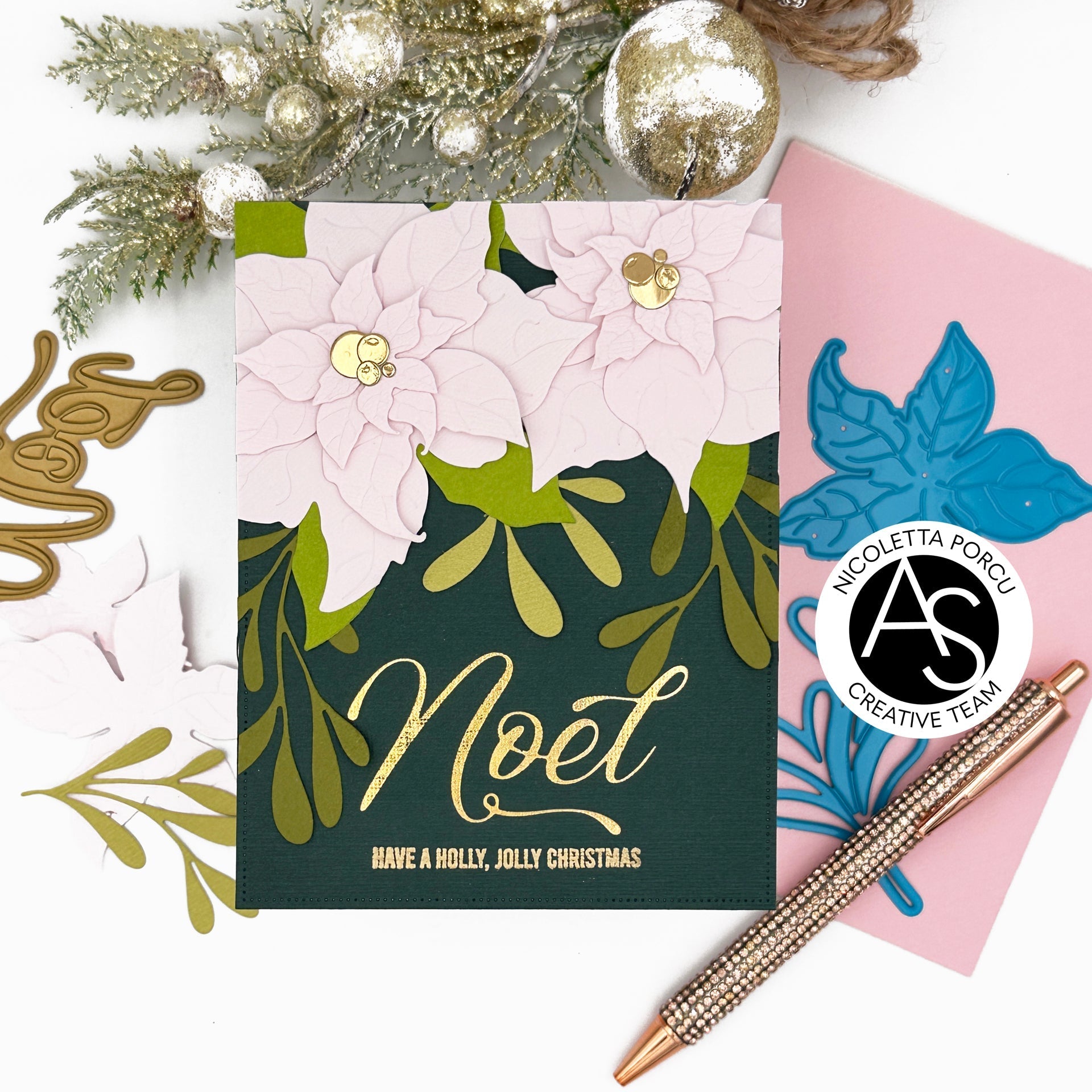 Alex Syberia Designs Joyful Poinsettia Die Set - CraftSource Market: Craft Supplies & Kits Papercraft > Dies > Metal Cutting Dies