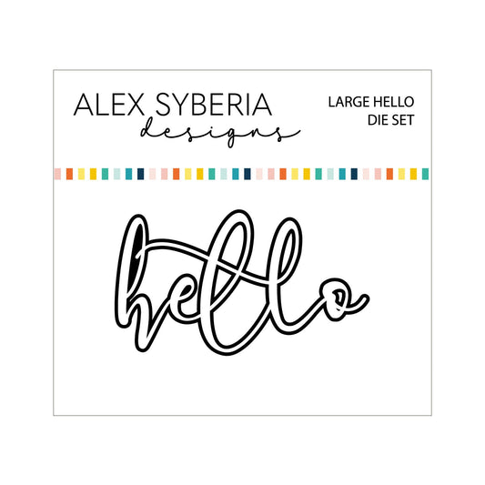 Alex Syberia Designs Large Hello Die Set - CraftSource Market: Craft Supplies & Kits Papercraft > Dies > Metal Cutting Dies