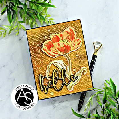 Alex Syberia Designs Large Hello Hot Foil Plate - CraftSource Market: Craft Supplies & Kits Foiling and Letterpress