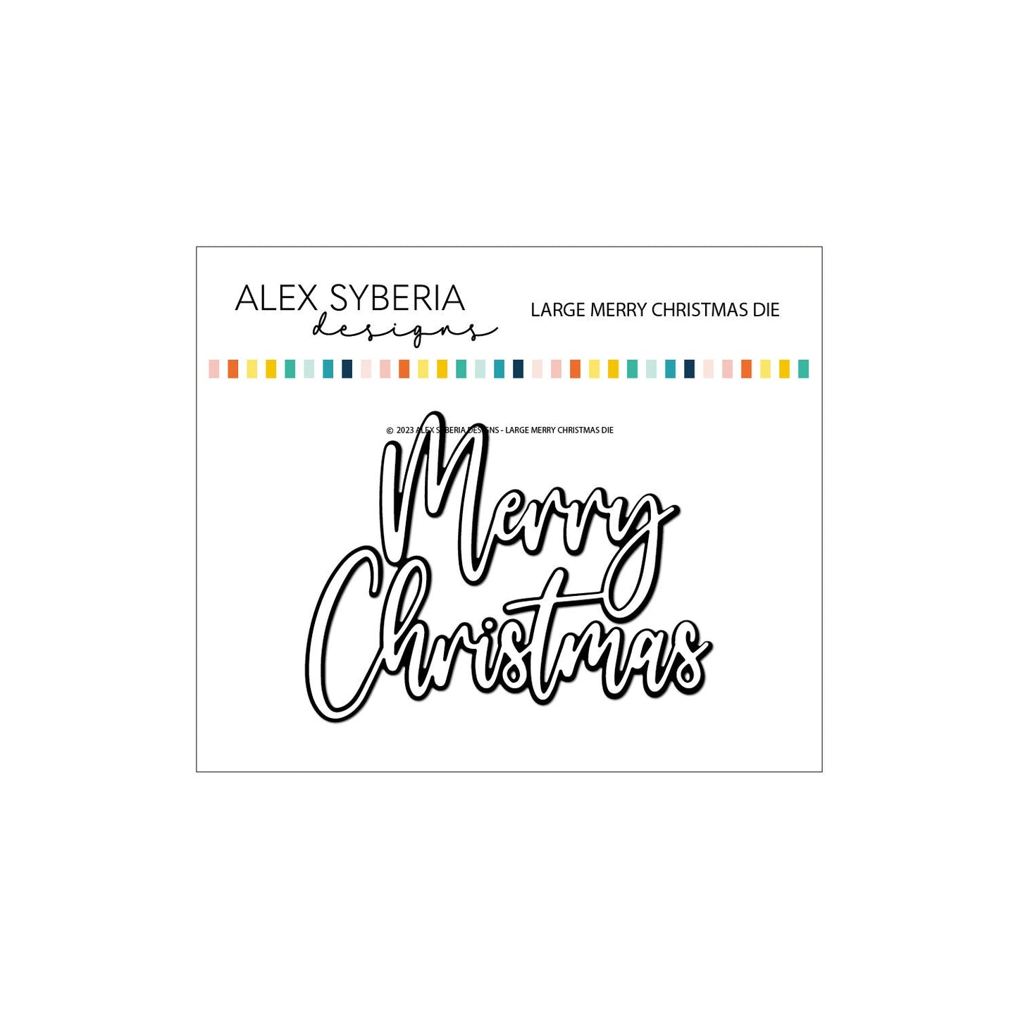 Alex Syberia Designs Large Merry Christmas Die - CraftSource Market: Craft Supplies & Kits Papercraft > Dies > Metal Cutting Dies