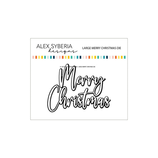 Alex Syberia Designs Large Merry Christmas Die - CraftSource Market: Craft Supplies & Kits Papercraft > Dies > Metal Cutting Dies