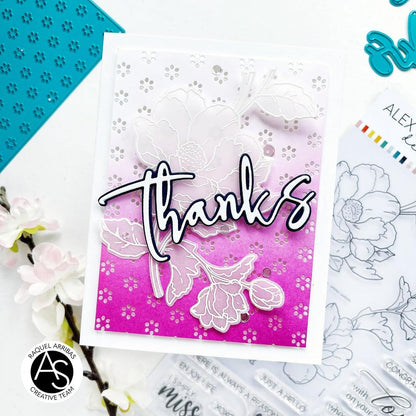 Alex Syberia Designs Large Thanks Die - CraftSource Market: Craft Supplies & Kits Papercraft > Dies > Metal Cutting Dies