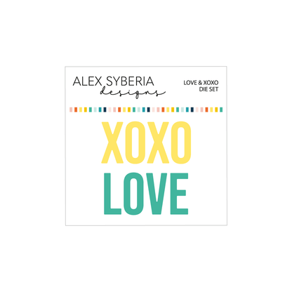 Alex Syberia Designs Love & XOXO Die Set - CraftSource Market: Craft Supplies & Kits Papercraft > Dies > Metal Cutting Dies