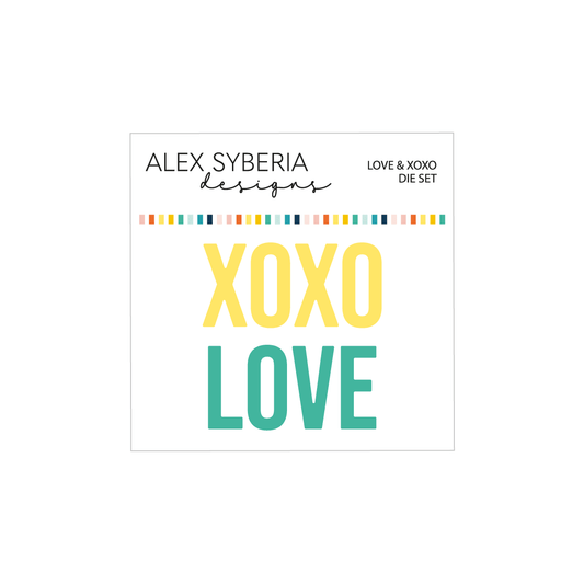 Alex Syberia Designs Love & XOXO Die Set - CraftSource Market: Craft Supplies & Kits Papercraft > Dies > Metal Cutting Dies