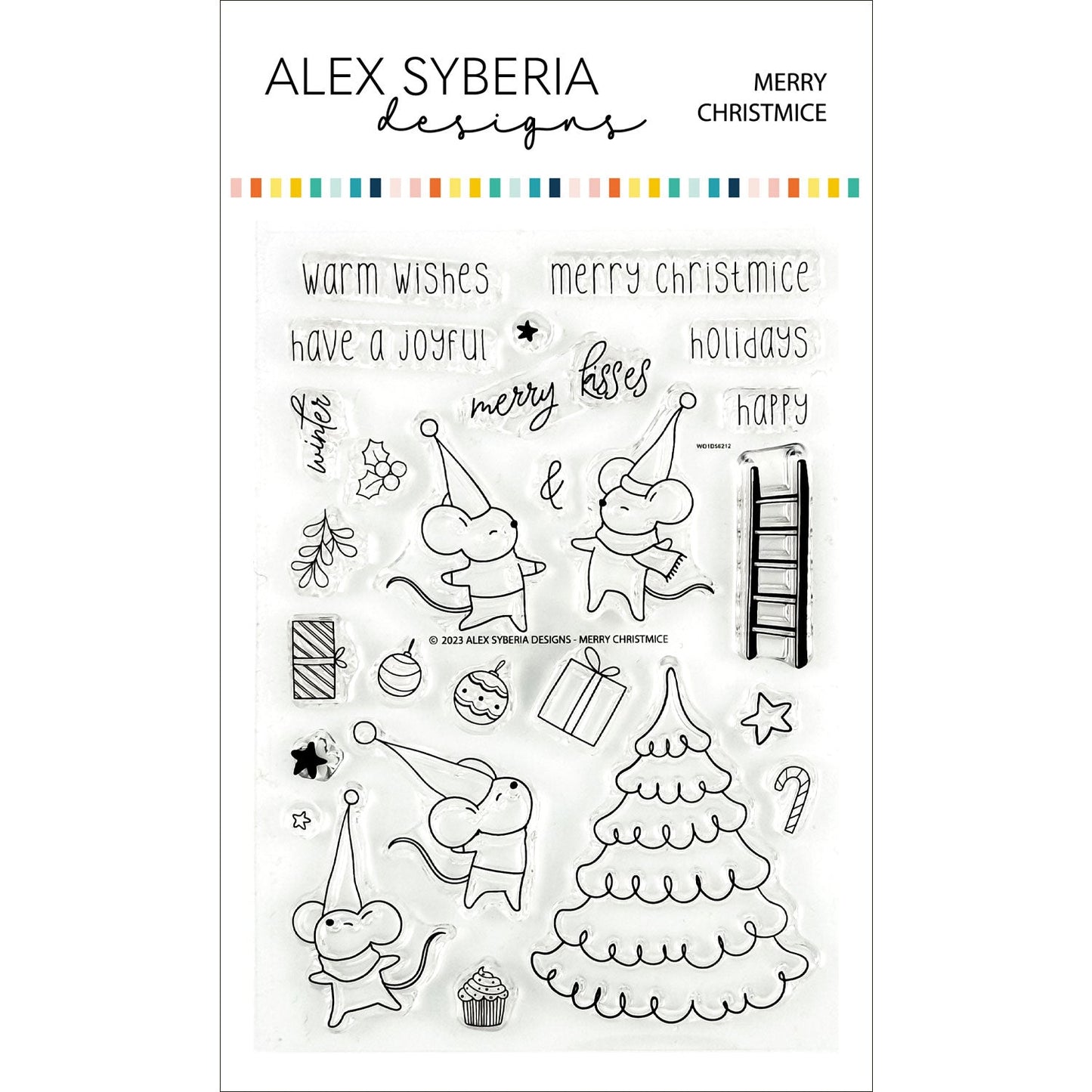 Alex Syberia Designs Merry Christmice Stamp Set - CraftSource Market: Craft Supplies & Kits Papercraft > Stamps > Photopolymer Stamps