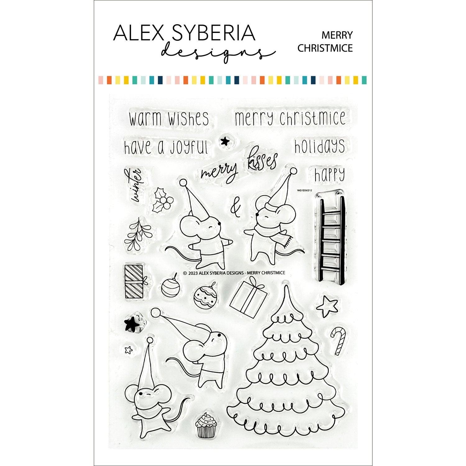 Alex Syberia Designs Merry Christmice Stamp Set - CraftSource Market: Craft Supplies & Kits Papercraft > Stamps > Photopolymer Stamps