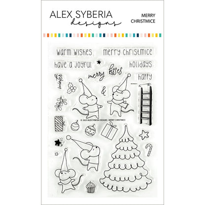 Alex Syberia Designs Merry Christmice Stamp Set - CraftSource Market: Craft Supplies & Kits Papercraft > Stamps > Photopolymer Stamps