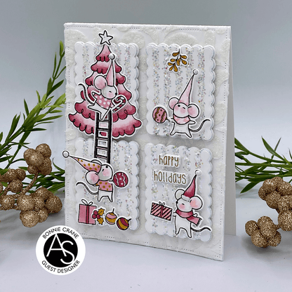 Alex Syberia Designs Merry Christmice Stamp Set - CraftSource Market: Craft Supplies & Kits Papercraft > Stamps > Photopolymer Stamps