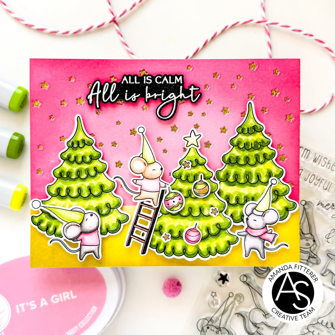 Alex Syberia Designs Merry Christmice Stamp Set - CraftSource Market: Craft Supplies & Kits Papercraft > Stamps > Photopolymer Stamps