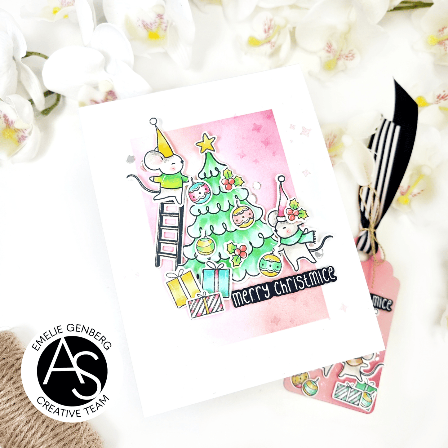 Alex Syberia Designs Merry Christmice Stamp Set - CraftSource Market: Craft Supplies & Kits Papercraft > Stamps > Photopolymer Stamps