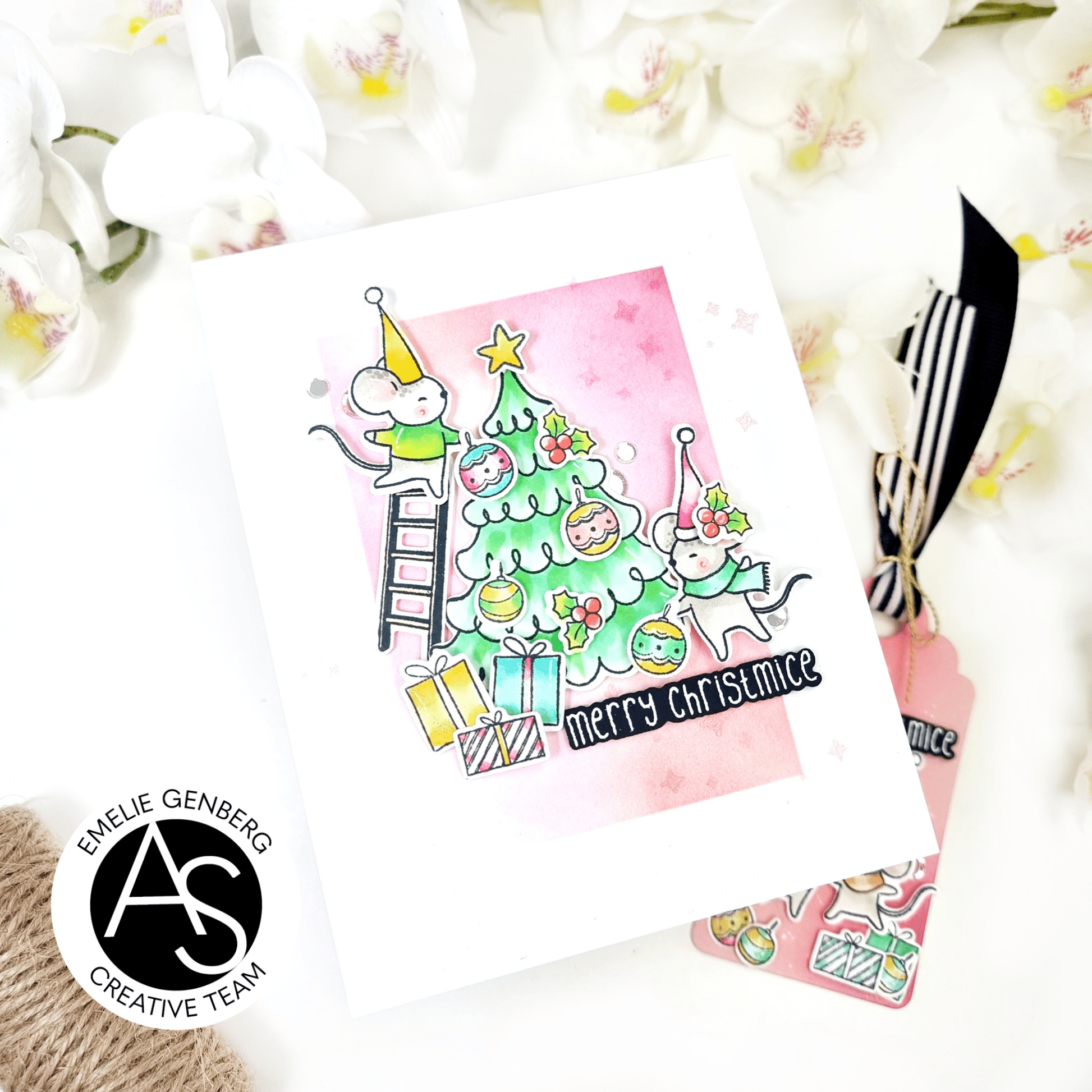 Alex Syberia Designs Merry Christmice Stamp Set - CraftSource Market: Craft Supplies & Kits Papercraft > Stamps > Photopolymer Stamps