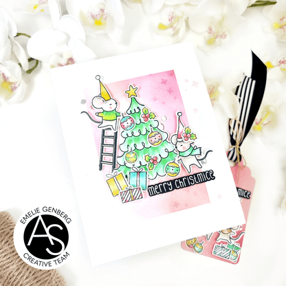 Alex Syberia Designs Merry Christmice Stamp Set - CraftSource Market: Craft Supplies & Kits Papercraft > Stamps > Photopolymer Stamps