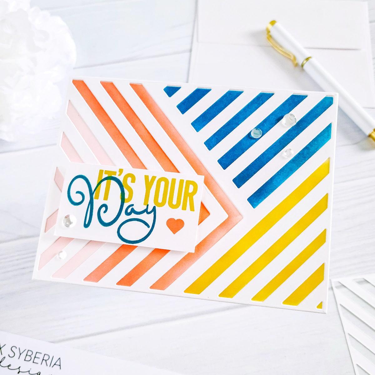 Alex Syberia Designs Modern Stripes Stencil - CraftSource Market: Craft Supplies & Kits Papercraft > Stencils