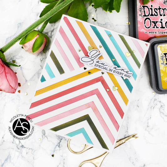 Alex Syberia Designs Modern Stripes Stencil - CraftSource Market: Craft Supplies & Kits Papercraft > Stencils