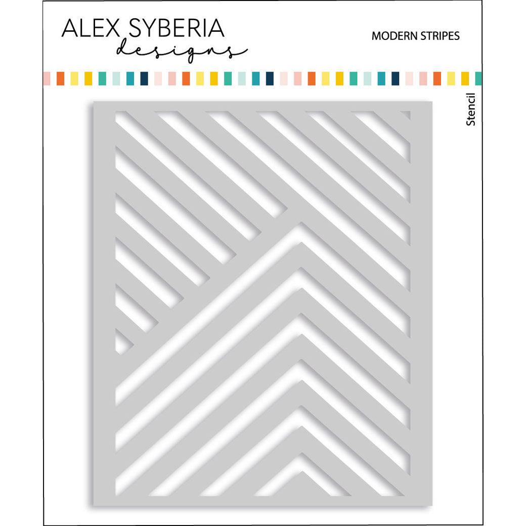 Alex Syberia Designs Modern Stripes Stencil - CraftSource Market: Craft Supplies & Kits Papercraft > Stencils