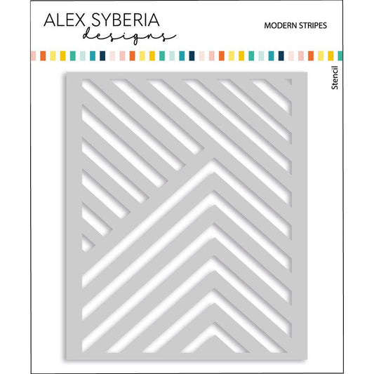 Alex Syberia Designs Modern Stripes Stencil - CraftSource Market: Craft Supplies & Kits Papercraft > Stencils