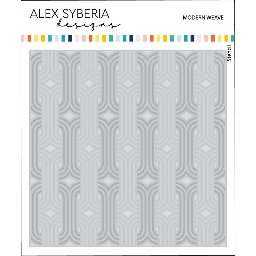 Alex Syberia Designs Modern Weave Layering Stencil - CraftSource Market: Craft Supplies & Kits Papercraft > Stencils